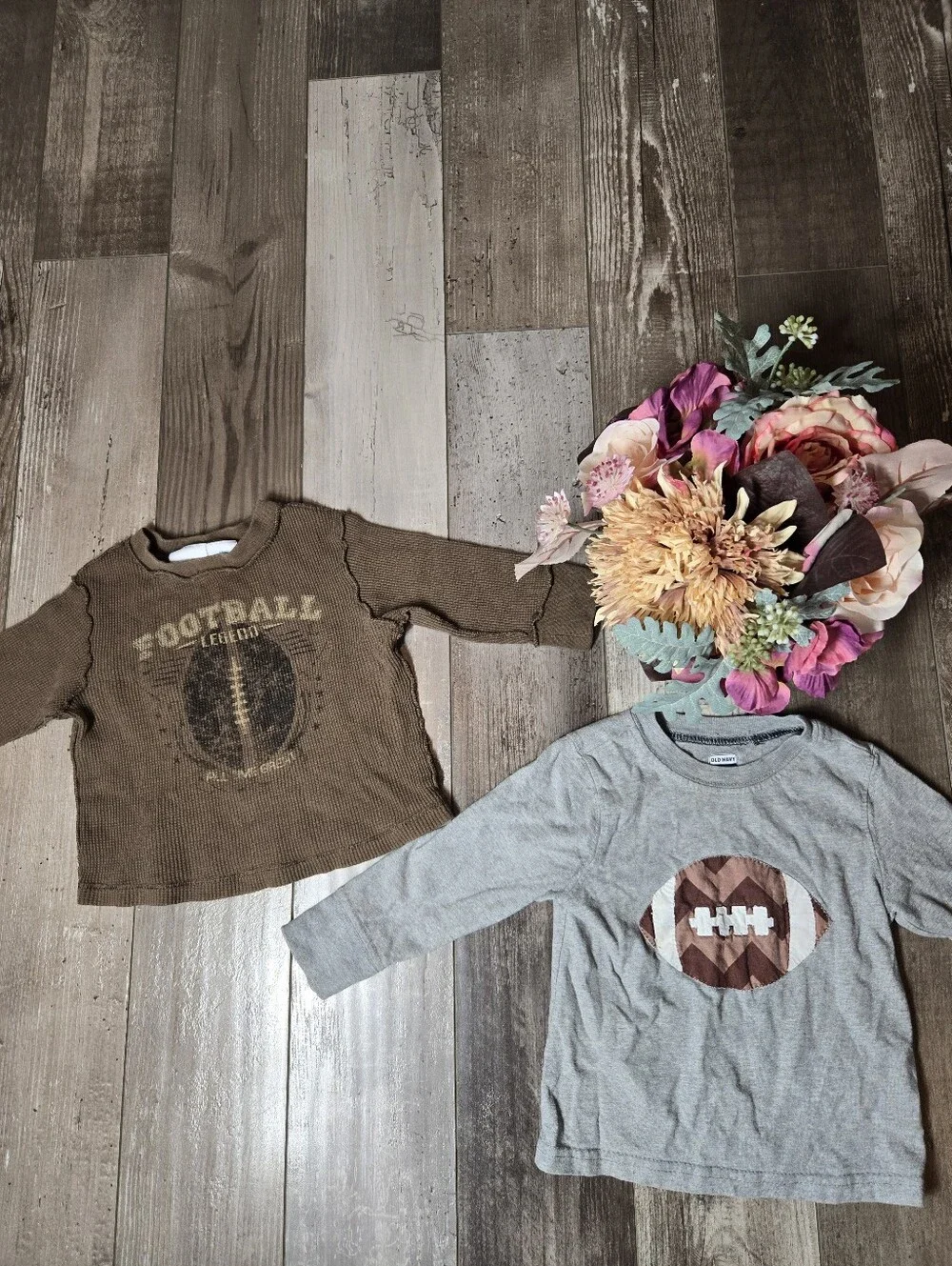 Amy Coe & Old Navy Boys Long‑Sleeve Football Tops 2‑Pack – 18m/18–24m